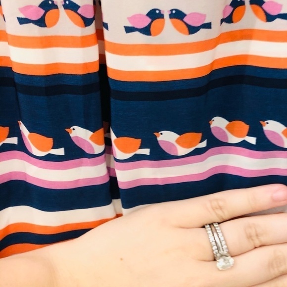 EZRA printed skirt with pockets bird print - Picture 4 of 6